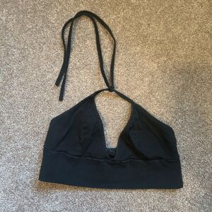 SHEIN Black Halter Crop Top